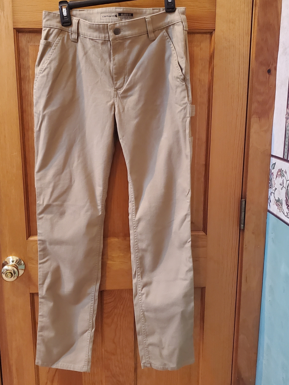 Carhartt Women's Khaki Straight-Leg Work Pants